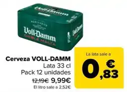 Carrefour Market Cerveza Voll-Damm oferta