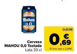 Carrefour Market Mahou 0,0 Tostada oferta