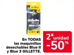 Carrefour Market Gillette Blue 3 las maquinillas desechables blue II y blue 3 oferta