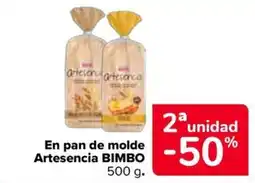 Carrefour Market Bimbo en pan de molde artesencia oferta