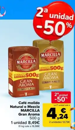 Carrefour Market Marcilla café molido natural o mezcla gran aroma oferta