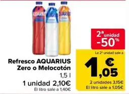 Carrefour Market Refresco AQUARIUS Zero o Melocotón oferta