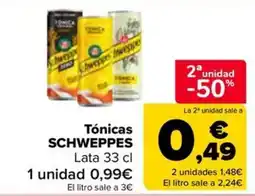 Carrefour Market Tónicas SCHWEPPES oferta