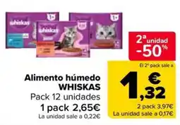 Carrefour Market Alimento húmedo WHISKAS oferta