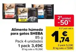 Carrefour Market Sheba Alimento húmedo para gatos oferta
