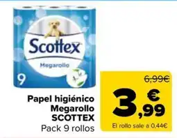 Carrefour Market Scottex papel higiénico Megarollo oferta