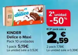 Carrefour Market Kinder delice oferta