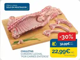 Cash Ecofamilia Chuletas cordero lechal oferta