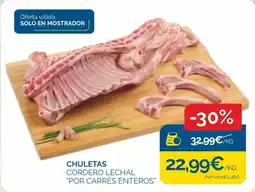 Supermercados La Despensa Chuletas cordero lechal oferta