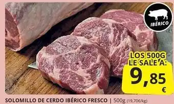 Solomillo de cerdo ibérico fresco