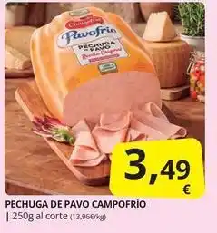 Supermercados MAS Campofrío - pechuga de pavo oferta