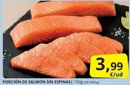 Supermercados MAS Porcion de salmón sin espinas oferta
