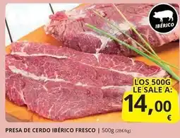 Supermercados MAS Presa de cerdo ibérico fresco oferta