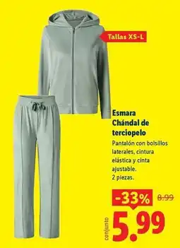 Ocine Esmara - esmara chándal de tercipelo oferta