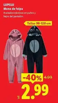 Ocine Lupilu - mono de felpa oferta