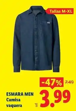 Ocine Esmara - esmara men camisa vaquera oferta