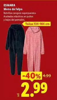 Ocine Esmara - mono de felpa oferta