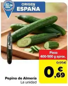 Carrefour Pepino de almería oferta