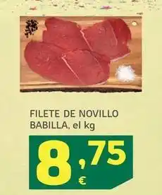 HiperDino Filete de novillo babilla oferta
