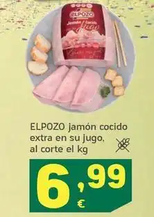 HiperDino Elpozo - jamon cocido extra en su jugo oferta