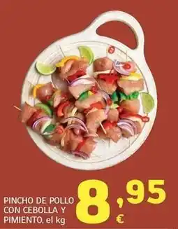 HiperDino Pincho de pollo con cebolla y pimiento oferta