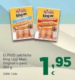 HiperDino Elpozo - salchicha king upp maxi original o pavo oferta