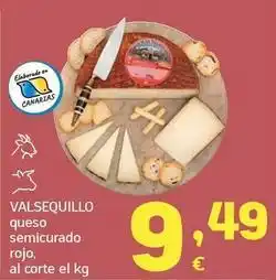 HiperDino Valsequillo - queso semicurado rojo oferta