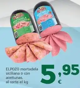 HiperDino Elpozo - mortadela siciliana o con aceitunas oferta