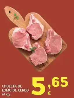 HiperDino Chuleta de lomo de cerdo oferta