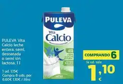 HiperDino Puleva - vita calcio leche entera, semi, desnatada o semi sin lactosa oferta