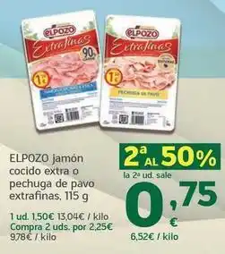 HiperDino Elpozo - jamon cocido extra oferta
