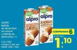 HiperDino Alpro - bebida de almendras sin azucar o bebida de almendras oferta