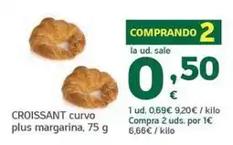 HiperDino Croissant curvo plus margarina oferta