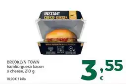 HiperDino Brooklyn town - hamburguesa bacon o cheese oferta