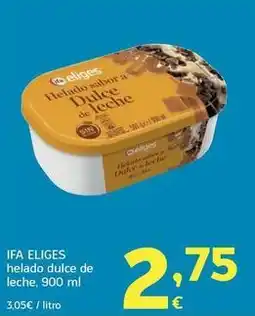 HiperDino Ifa eliges - helado dulce de leche oferta