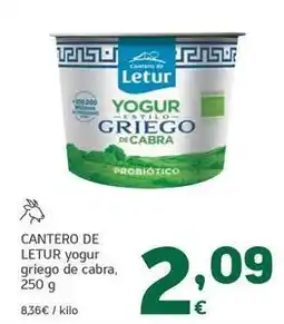 HiperDino Cantero de letur - yogur griego de cabra oferta