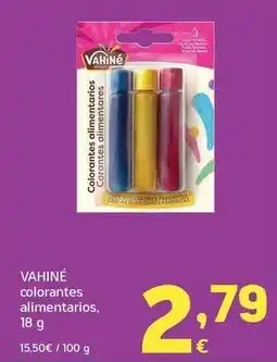 HiperDino Vahiné - colorantes alimentarios oferta