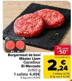 Carrefour Market Carrefour - burgermeat de bovi master llom el mercado oferta