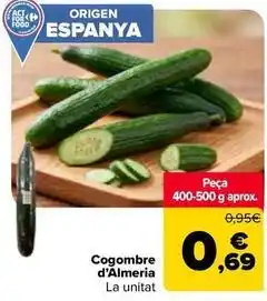 Carrefour Market Origen - cogombro oferta
