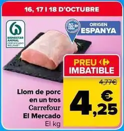 Carrefour Market Carrefour - llom de porc en un tros oferta