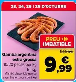 Carrefour Market Gamba argentina extra grossa oferta