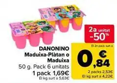 Carrefour Market Danonino - maduixa-platan o maduixa oferta