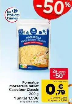 Carrefour Market Carrefour - formatge mozzarella rallat classic oferta