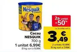 Carrefour Market Nestlé - cacao nesquik oferta