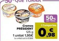 Carrefour Market Président - cremes oferta