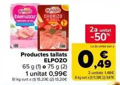 Carrefour Market Elpozo - productes tallats oferta
