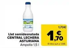 Carrefour Market Central lechera asturiana - llet semidesnatada oferta