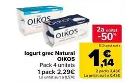 Carrefour Market Oikos - iogurt grec natural oferta