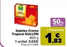 Carrefour Market Gullón - galetes creme tropical oferta