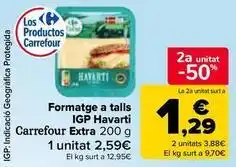 Carrefour Market Carrefour - formatge a talls igp havarti oferta